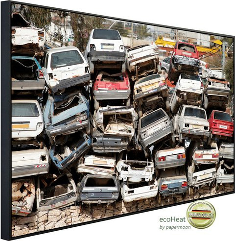 papermoon Infrarotheizung EcoHeat Autowracks mit Matt-Effekt in Bunt, App-Steuerung und Überhitzungsschutz - Bild 1