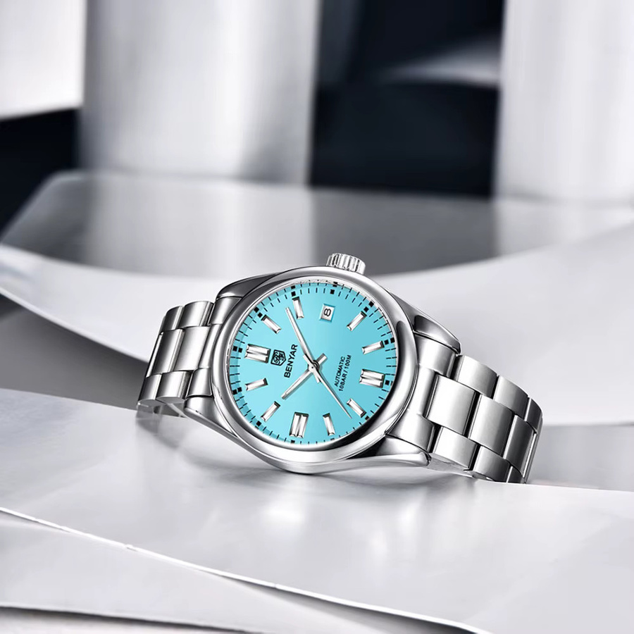 BENYAR Armbanduhr Automatik, Edelstahl, Blau, Herren - Bild 2