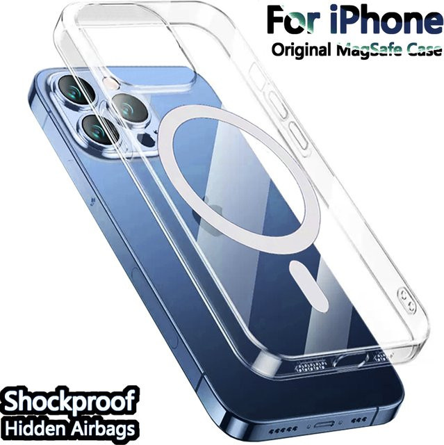 Transparente MagSafe Magnet-Schutzhülle aus Acryl und Silikon für Apple iPhone 11 bis iPhone 16 Pro Max - Bild 1