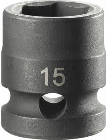 Facom Stubby Steckschlüssel 15mm aus Chrom-Molybdänstahl in Grau - Bild 1