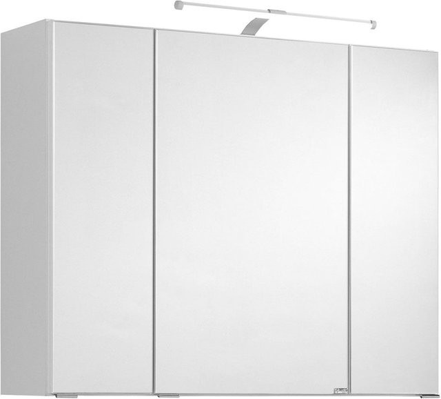HELD Bologna 3D Spiegelschrank mit LED-Aufbauleuchte in Weiß, Breite: 80 cm - Bild 1