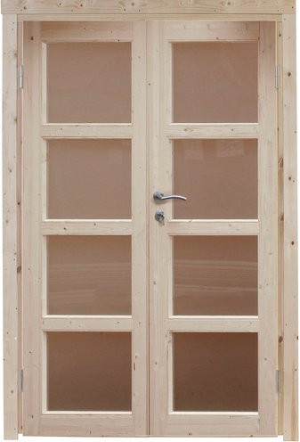 WOLFF FINNHAUS Einzelfenster Tanja 28 aus Leimholz für Gartenhäuser in Braun und Beige - Bild 1