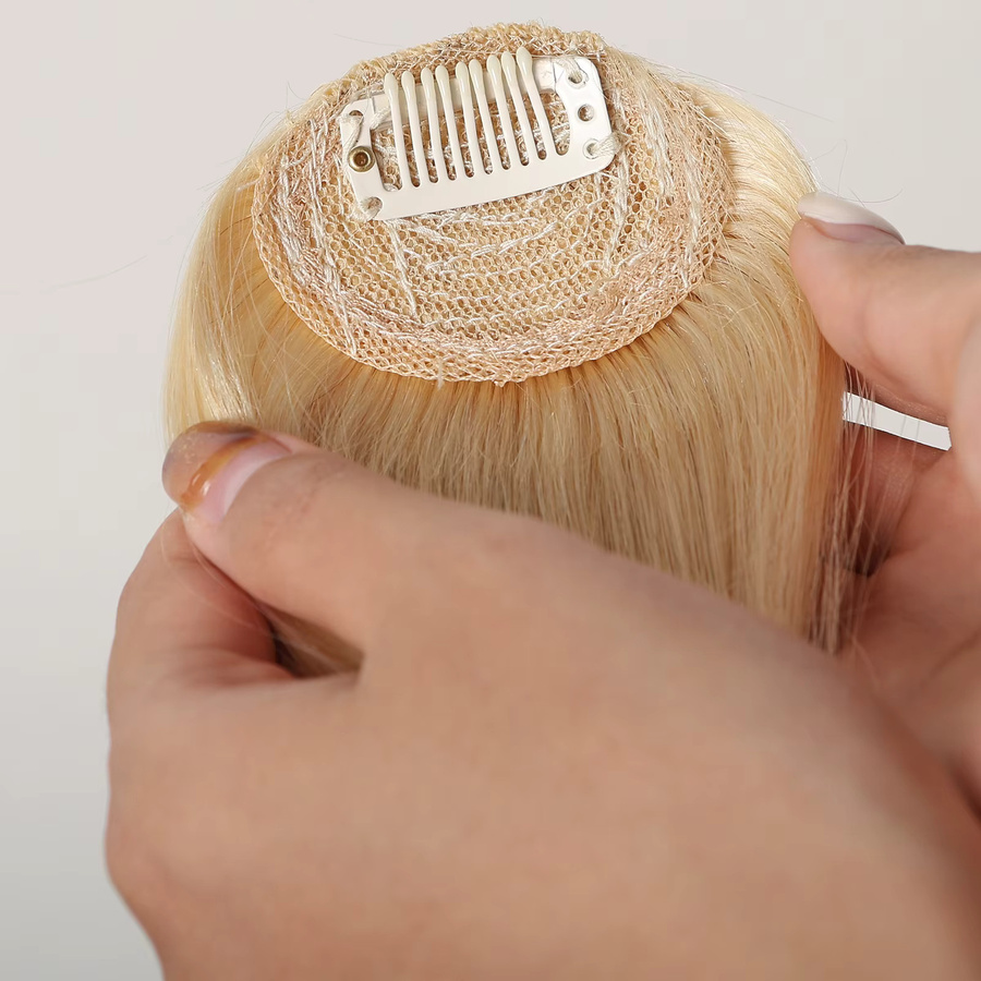 HAIRCUBE Echthaar-Pony-Clip, Platinblond, Damen - Bild 3