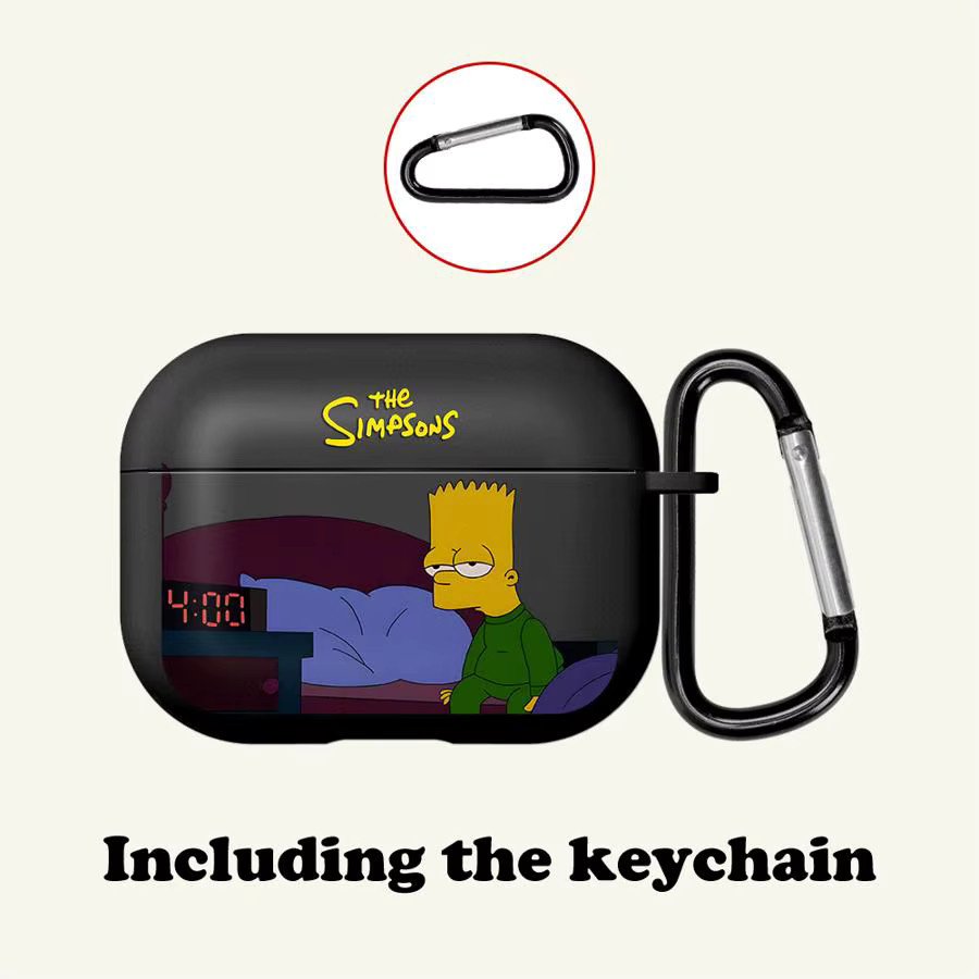 Schutzhülle im Simpsons Design für Apple AirPods Pro und AirPods 3, Farbe: Schwarz - Bild 1