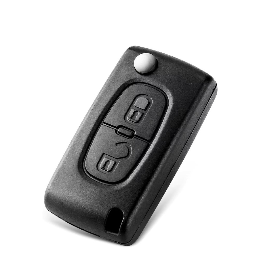 KEYYOU 10er Set Flip Schlüsselgehäuse für Peugeot und Citroen in Schwarz - Bild 2
