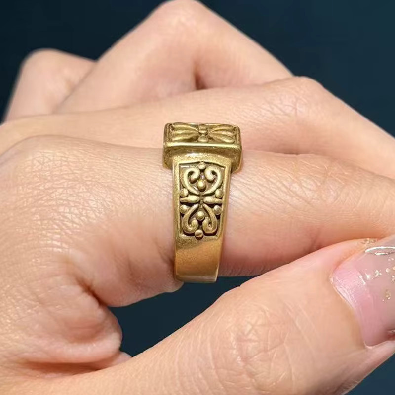 Icareu Ring, Goldfarben, Blumen, Damen - Bild 4