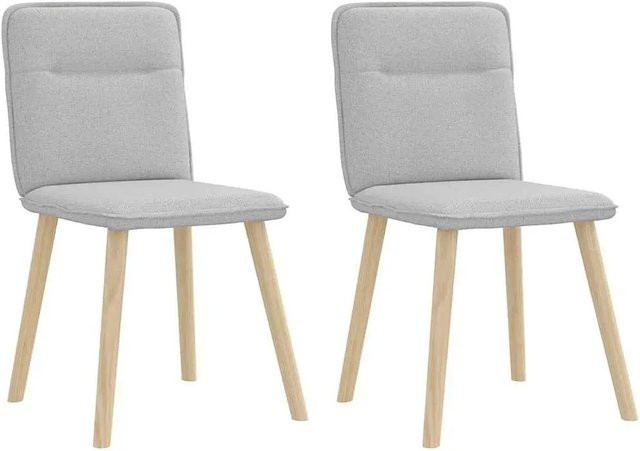 vidaXL Esszimmerstühle 2er Set Wolkengrau Stoff B/T/H: 47,5 x 54,0 x 86,0 cm - Bild 1