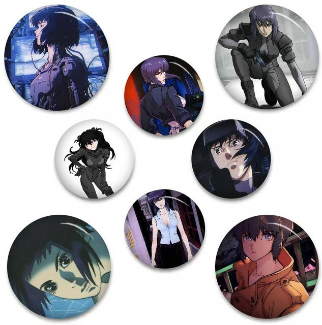 Mesuca Anstecknadel, Anime Ghost In The Shell, Cartoon Abzeichen - Bild 1