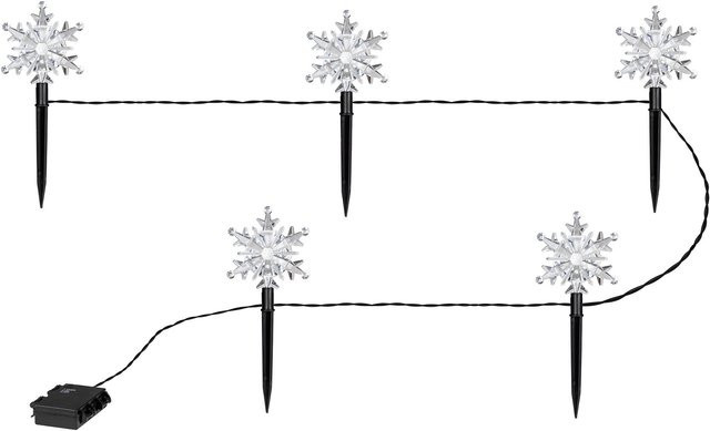 LED-Gartenstecker Schneeflocken - Bild 1