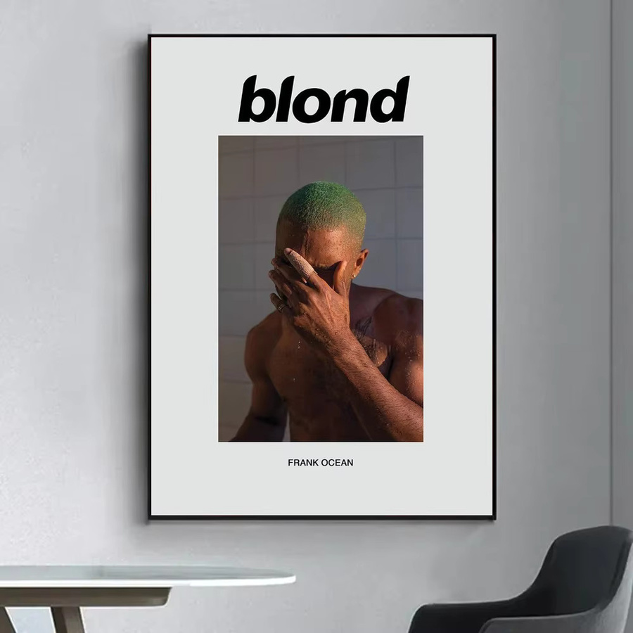 A-Frank Ozean Blonde Poster Selbstklebender Wasserdichter Wandaufkleber aus Papier für Kaffeehäuser und Wohnräume - Bild 5