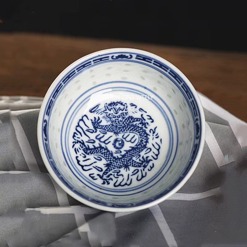 DEJUN ZINS WTELY Keramikschalen aus blau-weißem Porzellan für Ramen und Salat - Bild 3