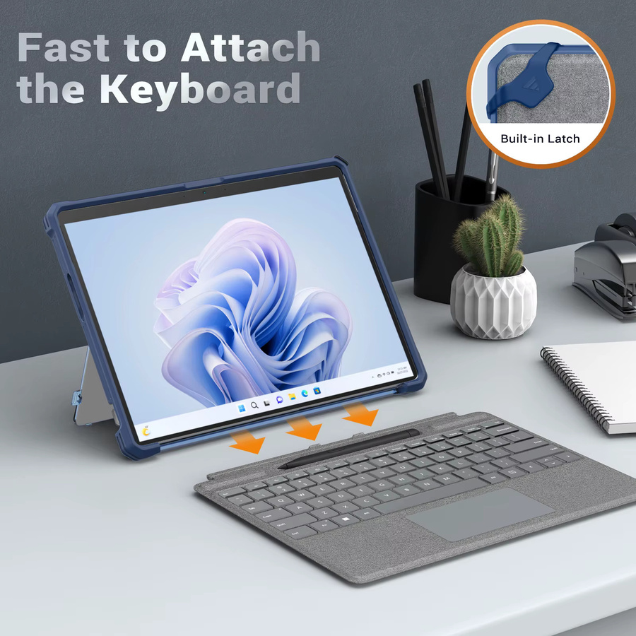 Robuste All-in-One Schutzhülle mit Ständer für Microsoft Surface Pro 11, Surface Pro 10 und Surface Pro 9 (13 Zoll) in Blau - Bild 5