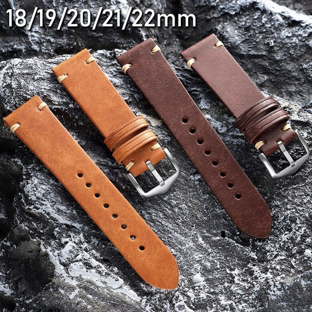 HQstrap Uhrenarmband Leder, Vintage, Unisex - Bild 1