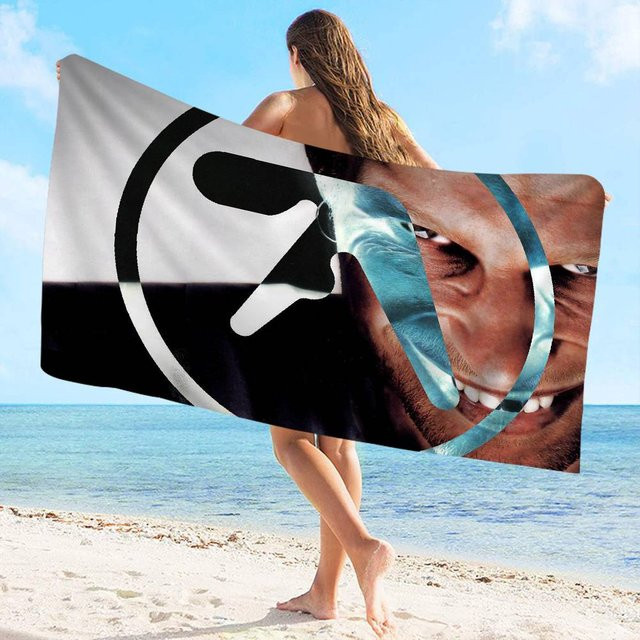 Aphex Twin Strandtuch für Mädchen, buntes Mikrofaser-Handtuch, schnelltrocknend und sandfrei, B/B/H: 30 x 30 x 0 cm - Bild 1