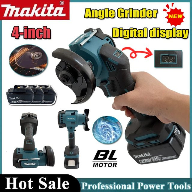 Makita Digitaler Winkelschleifer mit bürstenlosem Motor für 18V Akku, 4 Zoll, Polier- und Schleifmaschine in Petrol - Bild 1