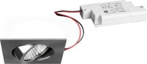 Brumberg LED-Einbaustrahler quadratisch in Silber, dimmbar, Warmweiß 3000K - Bild 1