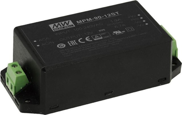 MEAN WELL MPM-90-48ST Netzteil und Spannungsumwandler für Indoor, 90 W, Schwarz - Bild 1