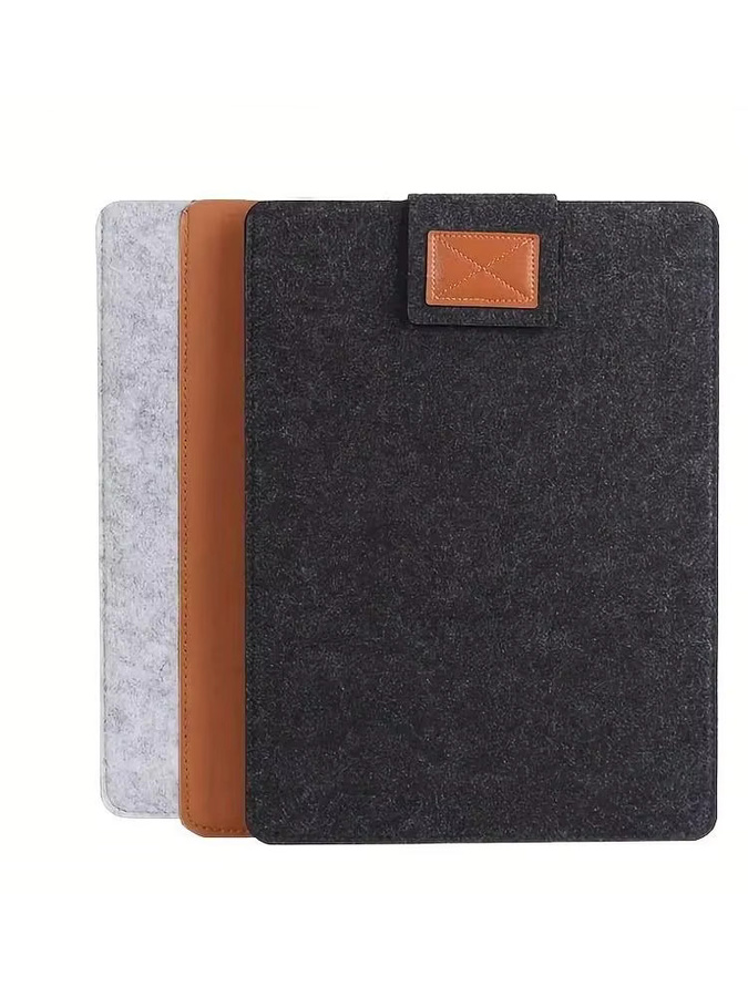 Wasserdichte Filz-Schutzhülle von VORTNGLE für Laptop und Tablet in Braun oder Grau, passend für 11, 13 und 15 Zoll iPad und MacBook - Bild 5