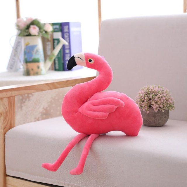 Binchi Fitness Flamingo Plüschtier, rosa, 40cm - Bild 1