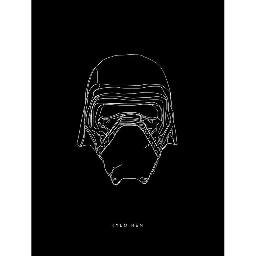 KOMAR Wandbild Disney Star Wars Kylo Ren Schwarz-Weiß B/H: 30 x 40 cm - Bild 2