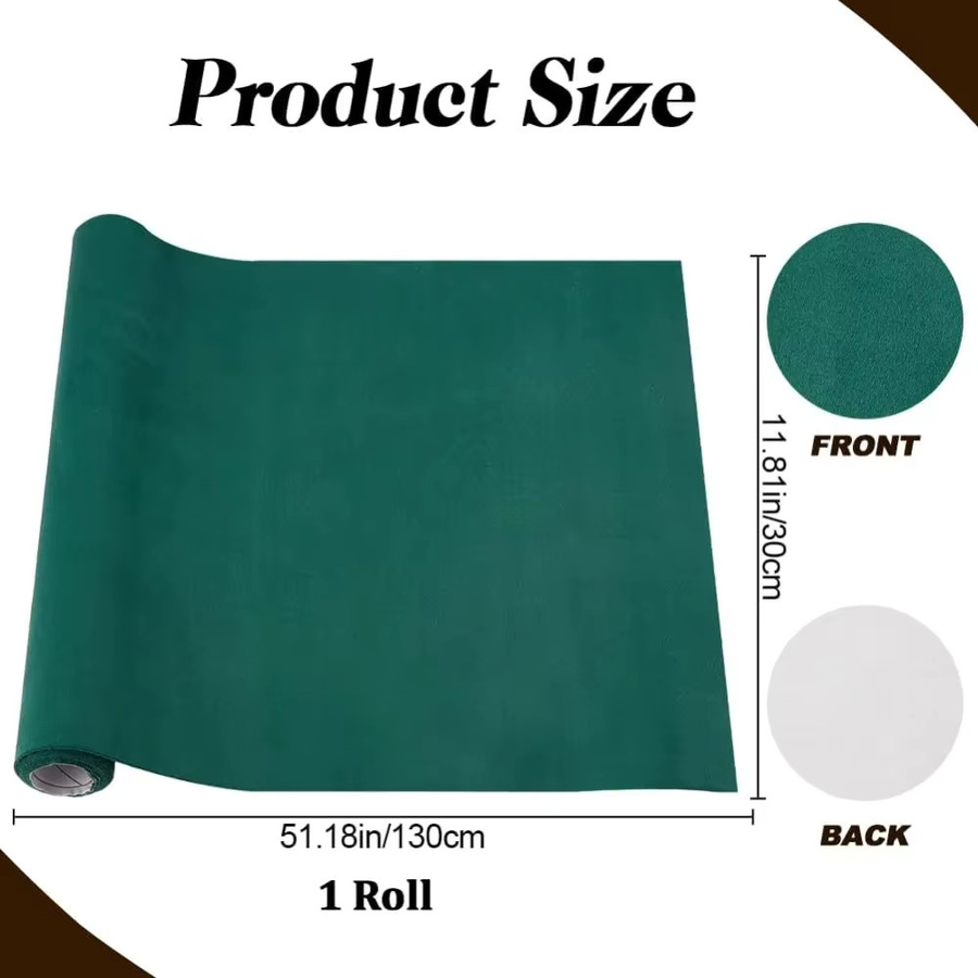Dunkelgrünes Samt-Buchtuch mit Papierrückseite für die Buchbindung und Notizbuchverpackung, Breite: 130 cm, Tiefe: 30 cm - Bild 2