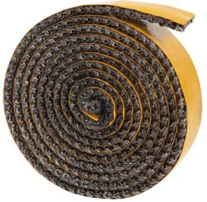 Selbstklebendes Kaminband Danisese als Dichtungsseil für Holzöfen, hochtemperaturbeständig, Schwarz, Breite: 10 mm - Bild 1