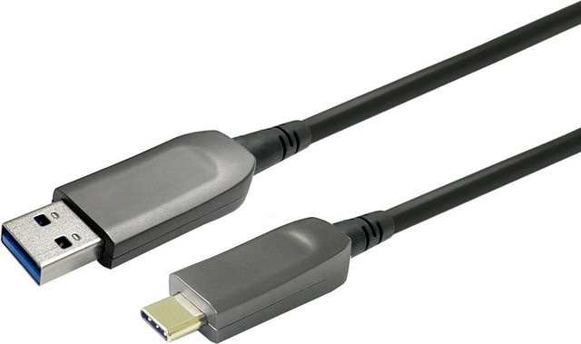 Vivolink PROUSBCAMMOP15 USB Kabel USB-C auf USB-A, USB 3.2 Gen 1, Schwarz, 10 m - Bild 1