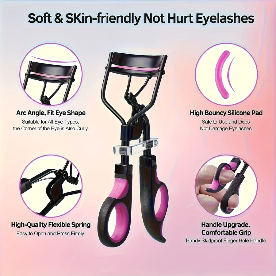 Ouriner Wimpernzange mit 5 Ersatzpads, Wimpernlifting-Set, gebogen - Bild 5