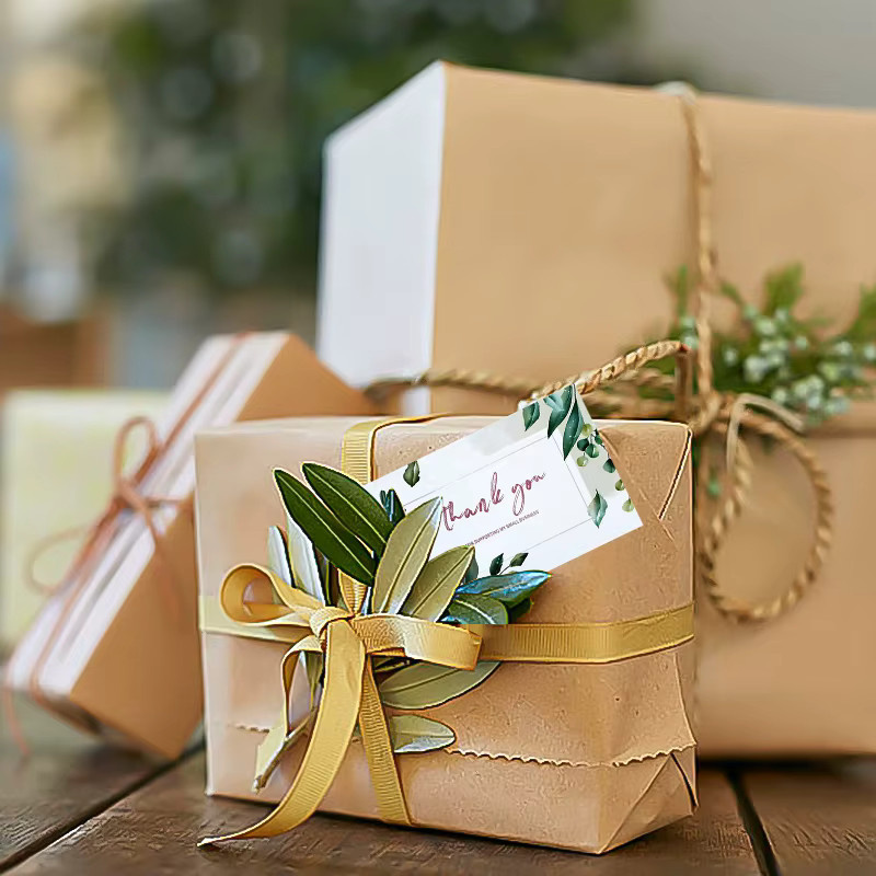 50 Stück ZQNYCY Dankeskarten aus Papier in Weiß für Hochzeit, Geburtstag und kleine Unternehmen - Bild 2