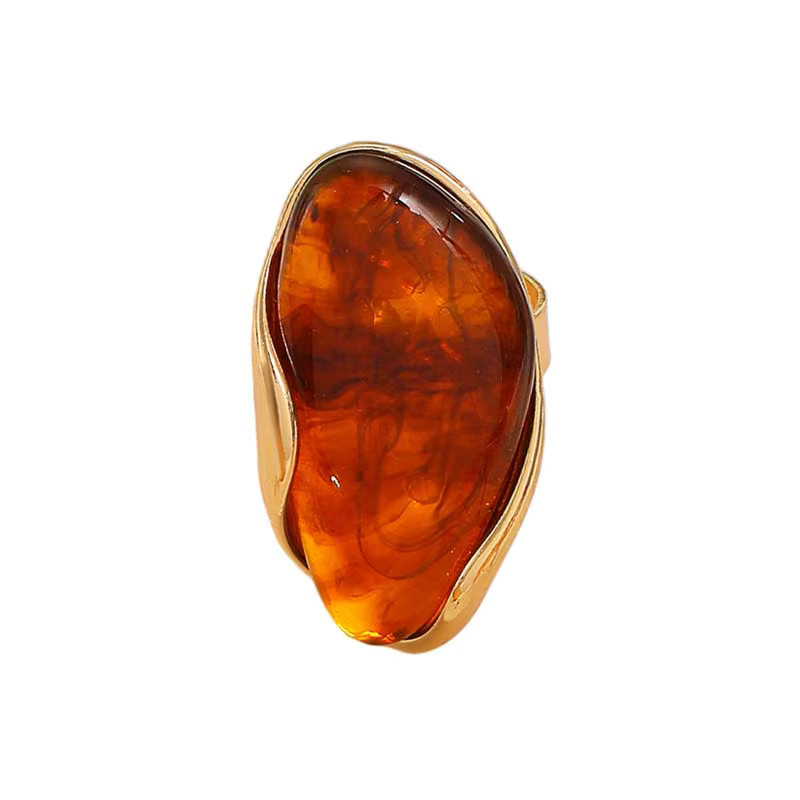 Ring sharelucky, Harz, Goldfarbe, Vintage, Damen - Bild 2