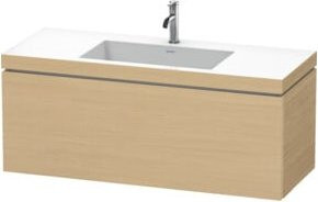Duravit Waschtischunterschrank L-Cube c-bonded in Eiche natur mit 1 Auszug, B/T/H: 120 x 48 x 50 cm - Bild 1