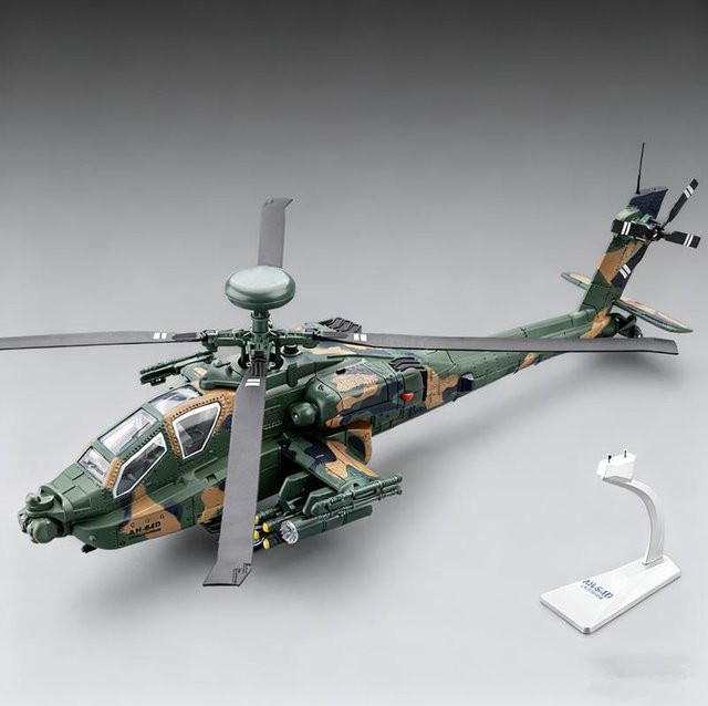 Linyi toy car Ah-64 Apache Hubschraubermodell, Metall, 1:46, ab 14 Jahren - Bild 1