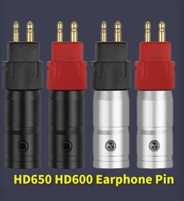 HEDANP 2-poliger Kopfhörer-Adapter auf 3,5 mm Klinke für HiFi-Headsets in Silber - Bild 1
