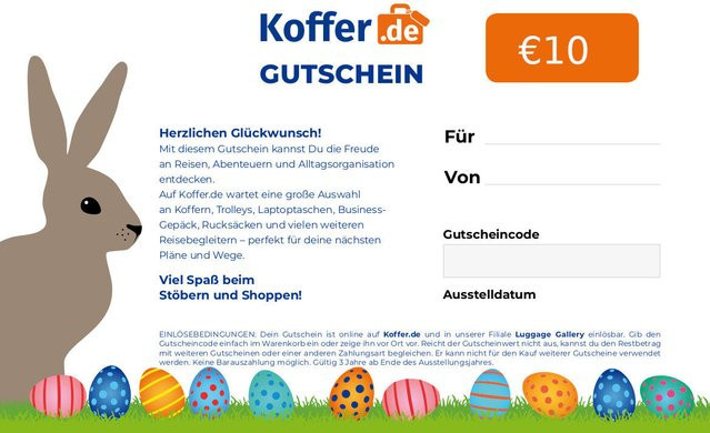Geschenkgutschein zu Ostern von Koffer.de in Mehrfarbig - Bild 1