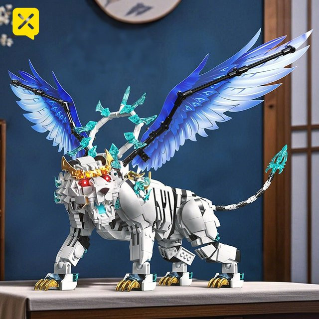 TOYLINX Mecha-Bausteine weißer Tiger, Lernspielzeug, 1172 Teile - Bild 1