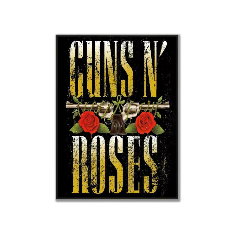 G-GUNS N R-ROSES Retro Band-Poster-Aufkleber mit floralem Design in Multicolour, Rechteckig, Breite: 25,0 cm, Höhe: 35,0 cm - Bild 7