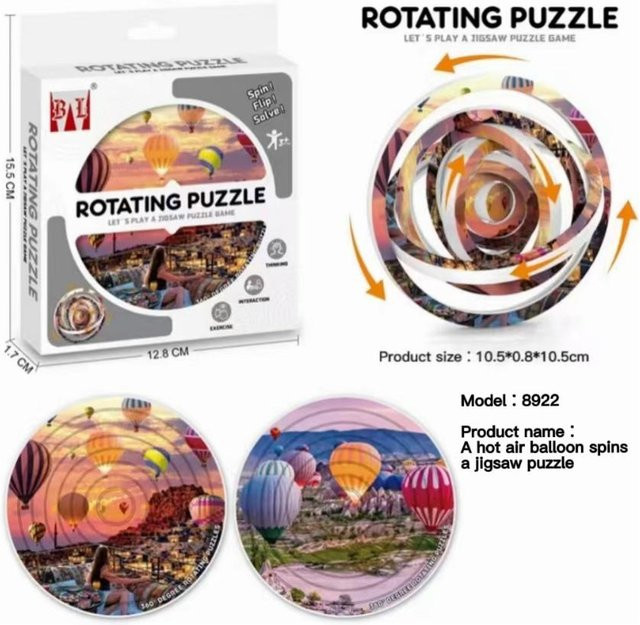 Linyi toy Puzzlespiel, 360° Mehrwinkel, orange, ab 3 Jahren - Bild 1