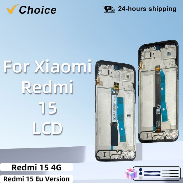 Xiaomi Redmi 15 4G LCD-Display-Ersatzteil mit Touchpanel-Digitizer-Baugruppe in Schwarz (EU-Version) - Bild 1