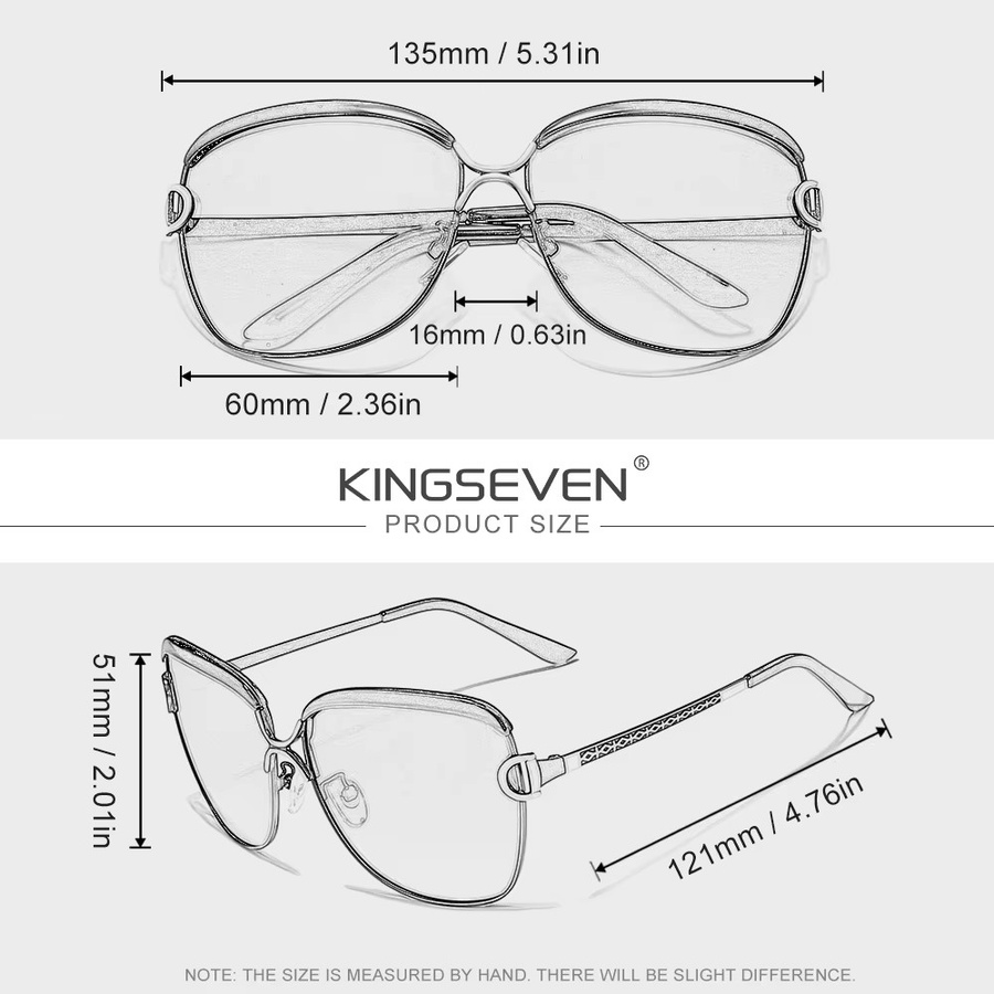 KINGSEVEN Sonnenbrille, Vollrand, polarisiert, Damen - Bild 2