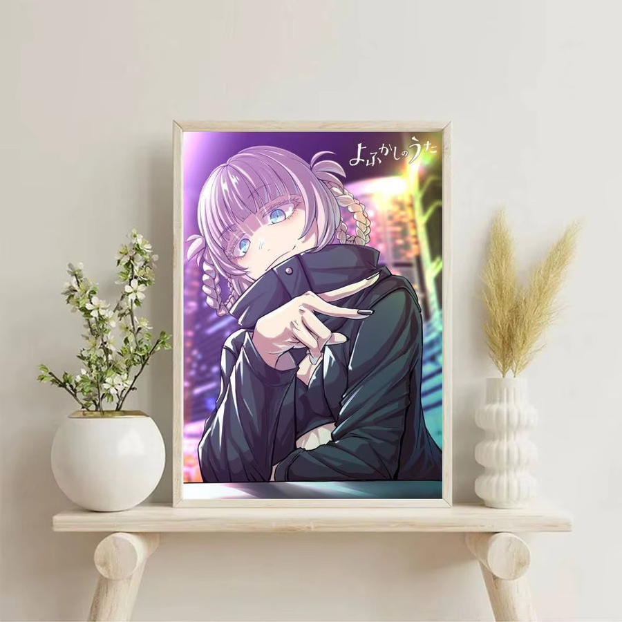 Selbstklebendes Anime Call of the Night Poster aus Papier, wasserfest, mehrfarbig, rechteckig - Bild 4