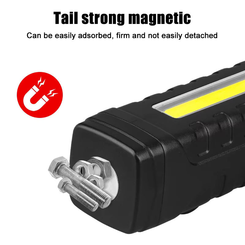 XIWANGFIRE Multifunktionaler LED-Arbeitsscheinwerfer mit Magnet und Akku, wiederaufladbar via USB, Schwarz - Bild 5