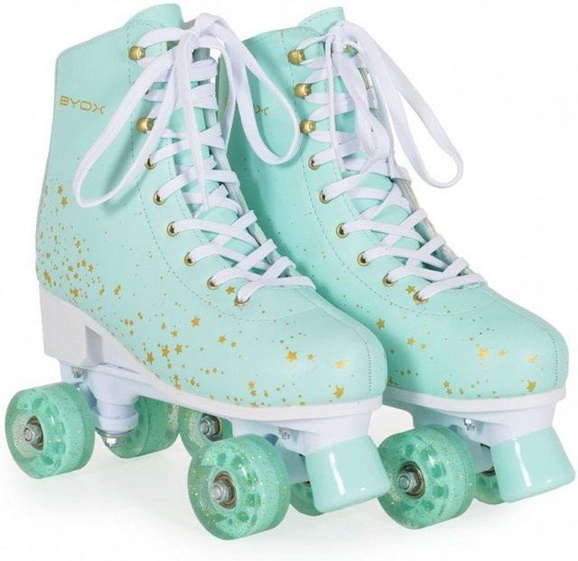 Byox Rollschuhe Wish ABEC-5 Lager Glitzerräder Tragetasche Größe S (31-34) - Bild 1