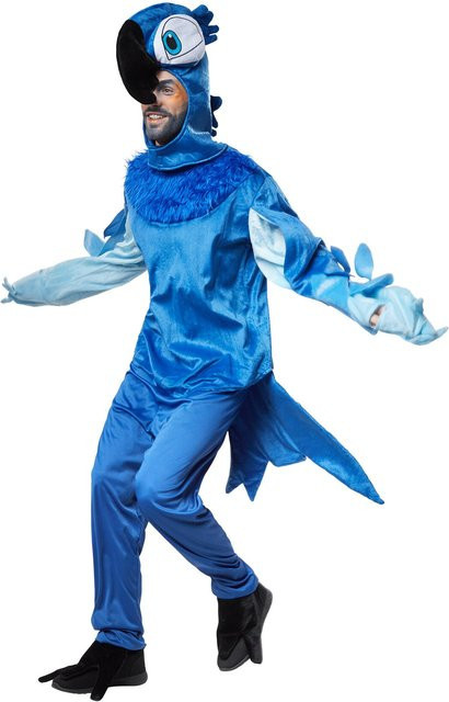 tectake Unisexkostüm Prächtiger Blauara, Tiere, Blau, Plüsch / Textil - Bild 1