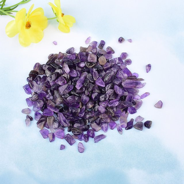 RYCRYSTAL Bunte Kristallsplitter aus Rosenquarz und Amethyst, 100g Natürliche Heilsteine für die Aquarium-Landschaftsgestaltung - Bild 1