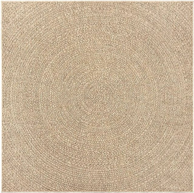 vidaXL Teppich Zizur in Jute-Optik, rund, Braun/Beige, Durchmesser: 120 cm - Bild 1