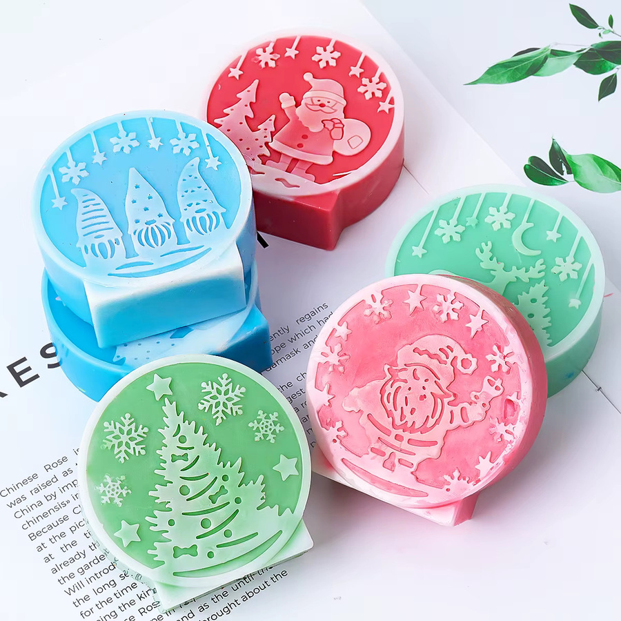 UDOCOOL Silikon Kerzenform für DIY Weihnachtsornamente und Relief-Handwerk in Multicolour - Bild 2