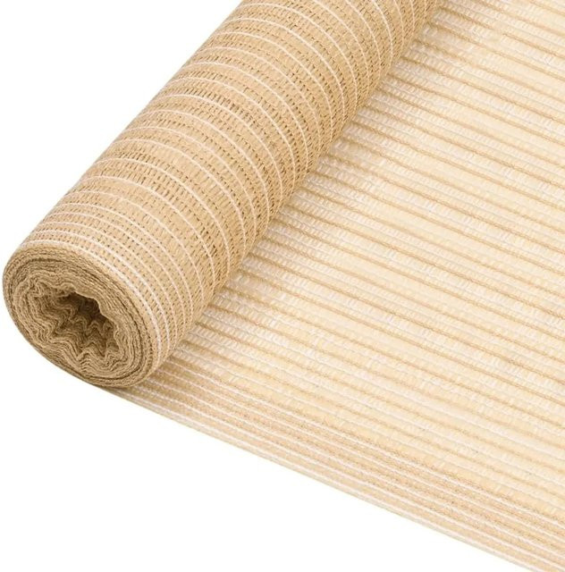 vidaXL Zaunblende Beige aus Kunststoff, 2 Rollen à 50 m, semi-transparent, 75 g/m² - Bild 1