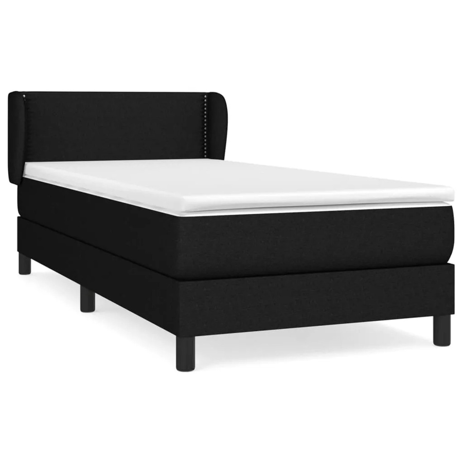 vidaXL Boxspringbett mit Matratze Schwarz B: 80 cm, L: 200 cm - Bild 2
