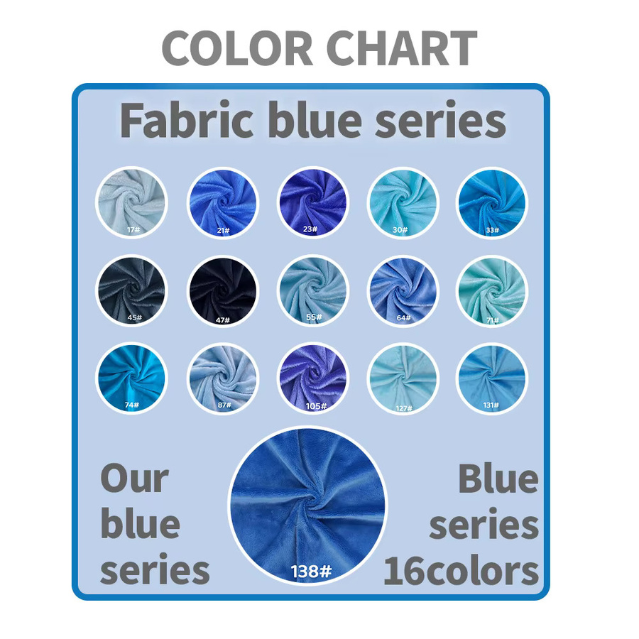 ZYFMPTEX Plüschstoff aus Polyester in Blau, weiches Kunstfell mit 5 mm Flor, B/H: 50 x 150 cm - Bild 3