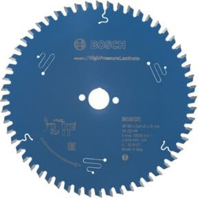Bosch Kreissägeblatt Expert for High Pressure Laminate Carbide Tipped Blau Durchmesser: 190 mm, Bohrung: 20 mm, Dicke: 2,6 mm, Zähnezahl: 56 - Bild 1